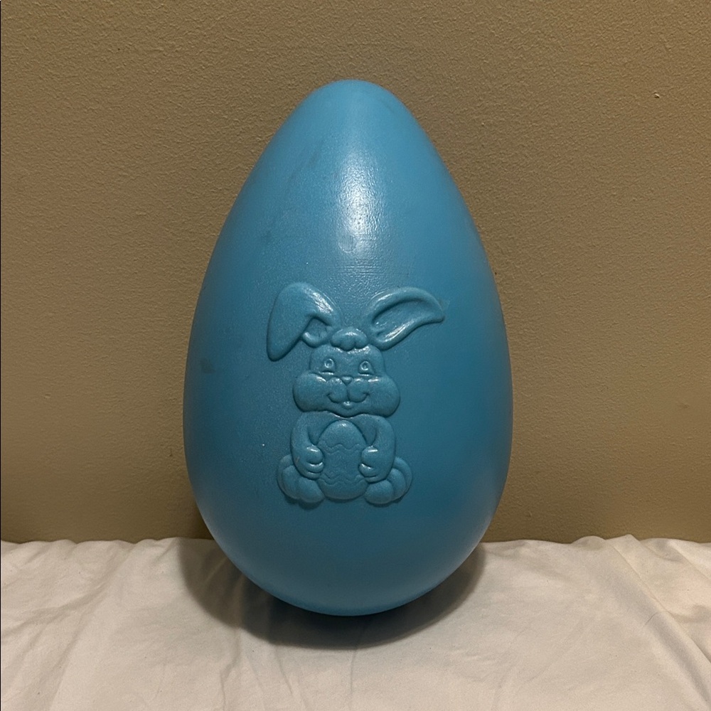 Giant Blue Bunny Embossed Decorative Egg